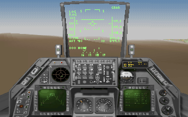 Strike Commander IBM PC/Compatibles Screenshot: Flying...