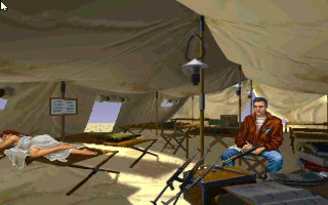 Strike Commander IBM PC/Compatibles Screenshot: Shelter between missions.