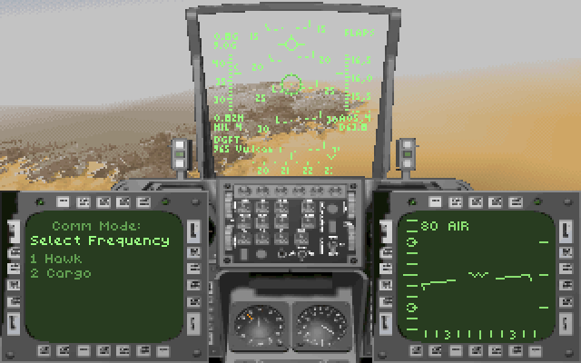 Strike Commander IBM PC/Compatibles Screenshot: Communicating with your wingman.