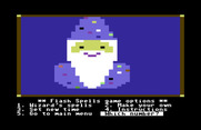 Magic Spells for Commodore 64 - Flash Spells game options.