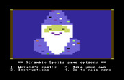 Magic Spells for Commodore 64 - Scramble Spells game options.