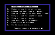 Magic Spells for Commodore 64 - Spells Writer game options.