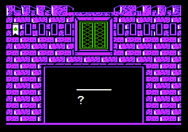 Magic Spells Apple II Screenshot: The game showed a word previously; can you remember it and then type it in?