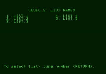Magic Spells for Apple II - Consult the instruction manual to see what is in each list.
