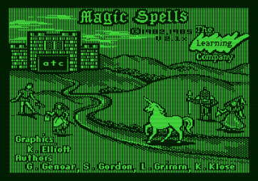 Magic Spells for Apple II - Title screen.