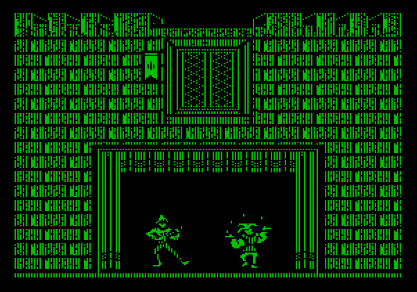 Magic Spells Apple II Screenshot: Some characters dance at the end of the game.