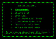 Magic Spells for Apple II - The spells writer menu.