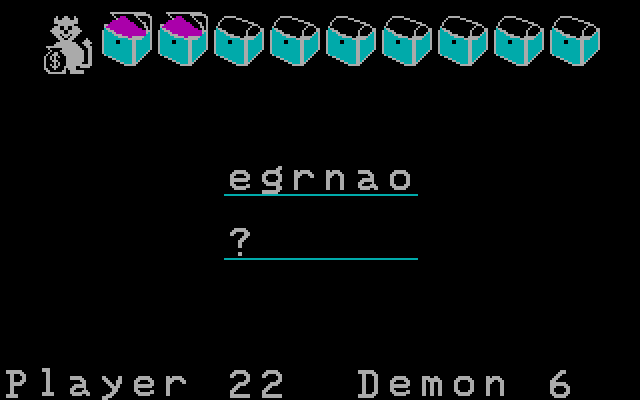 Magic Spells IBM PC/Compatibles Screenshot: So far the player is winning....