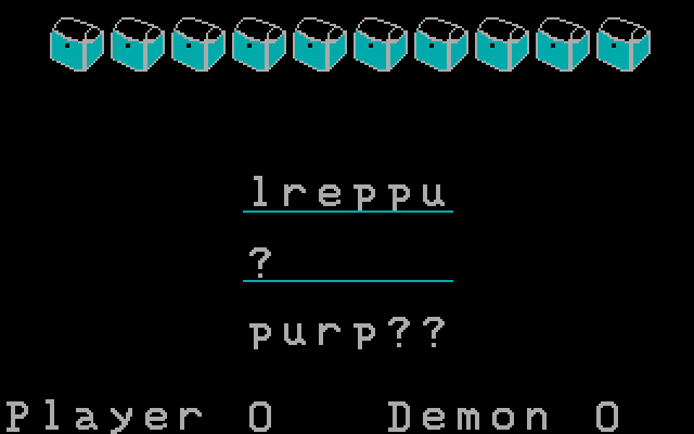 Magic Spells IBM PC/Compatibles Screenshot: Guessing...