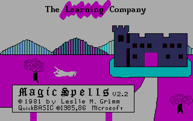 Magic Spells IBM PC/Compatibles Screenshot: Title screen (version 2.2).