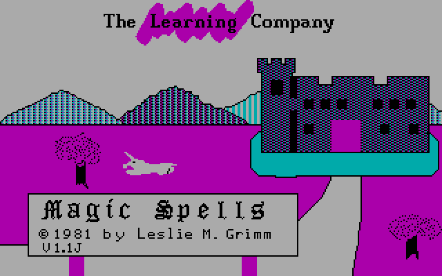 Magic Spells IBM PC/Compatibles Screenshot: Title screen (version 1.1J).
