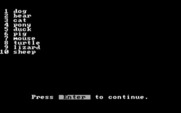 Magic Spells for IBM PC/Compatibles - Viewing a list of words.