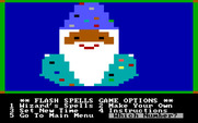 Magic Spells for IBM PC/Compatibles - Flash Spells game menu.