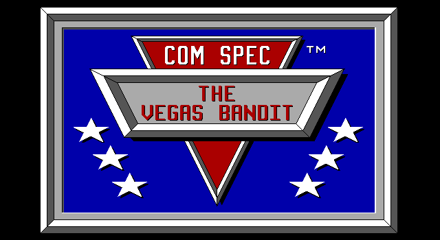 Vegas Bandit IBM PC/Compatibles Screenshot: Title screen.