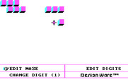Math Maze for IBM PC/Compatibles - Editing a maze; placing some walls.