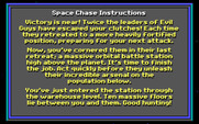 Jason Storm in Space Chase: Showdown in Orbit for IBM PC/Compatibles - Game instructions.
