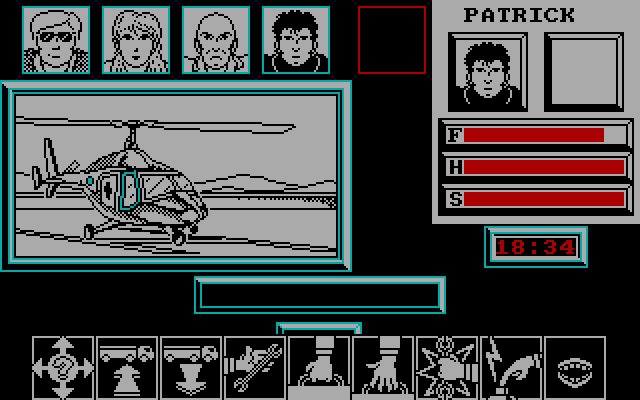 Zombi IBM PC/Compatibles Screenshot: Game start.