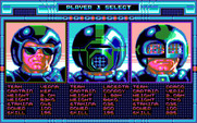 Speedball for IBM PC/Compatibles - Select a character.