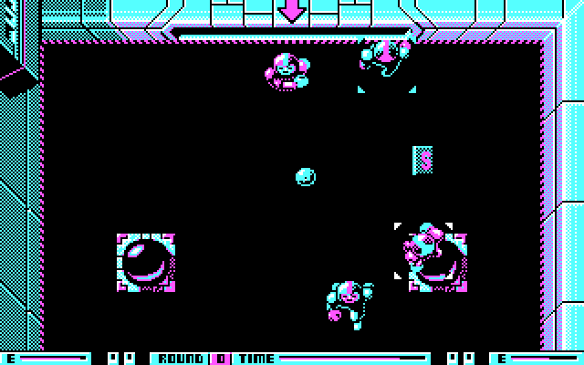 Speedball IBM PC/Compatibles Screenshot: Nearing the goal...