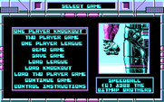 Speedball for IBM PC/Compatibles - The main menu.