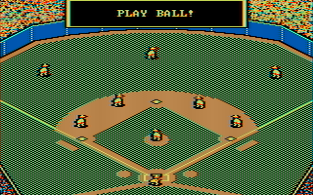 MicroLeague Baseball IBM PC/Compatibles Screenshot: Play ball!
