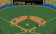 MicroLeague Baseball for IBM PC/Compatibles - A hit...Gonzalez is going for it!