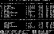 MicroLeague Baseball for IBM PC/Compatibles - Viewing my lineup.