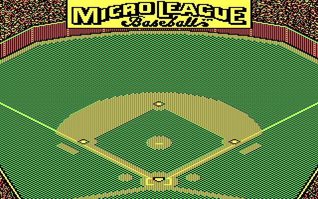 MicroLeague Baseball IBM PC/Compatibles Screenshot: Title screen.
