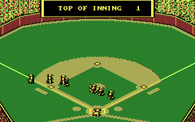 MicroLeague Baseball IBM PC/Compatibles Screenshot: Get ready to play ball!