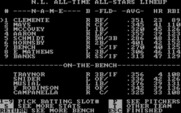 MicroLeague Baseball for IBM PC/Compatibles - Viewing the lineups.