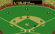MicroLeague Baseball for IBM PC/Compatibles - A line drive to center field...