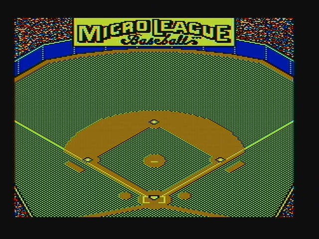 MicroLeague Baseball IBM PC/Compatibles Screenshot: Title screen.