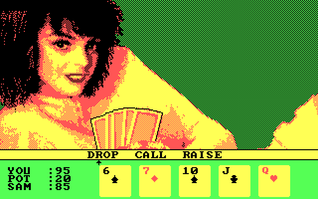 Strip Poker II Plus IBM PC/Compatibles Screenshot: How do you want to play this hand?