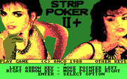 Strip Poker II Plus for IBM PC/Compatibles - The main menu.