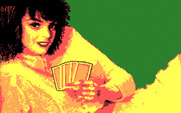 Strip Poker II Plus for IBM PC/Compatibles - Starting a game against Sam.
