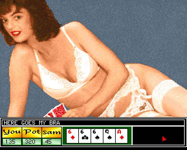 Strip Poker II Plus Amiga Screenshot: Winning so far!