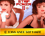 Strip Poker II Plus for Amiga - Title screen.