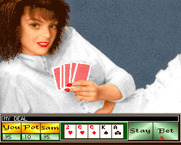Strip Poker II Plus for Amiga - Game start against Sam.