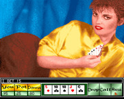 Strip Poker II Plus for Amiga - Starting a game against Donna.