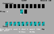 Gin! for IBM PC/Compatibles - Starting a new game.