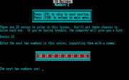 IQ Builder for IBM PC/Compatibles - Numbers 2; what's next in the sequence?