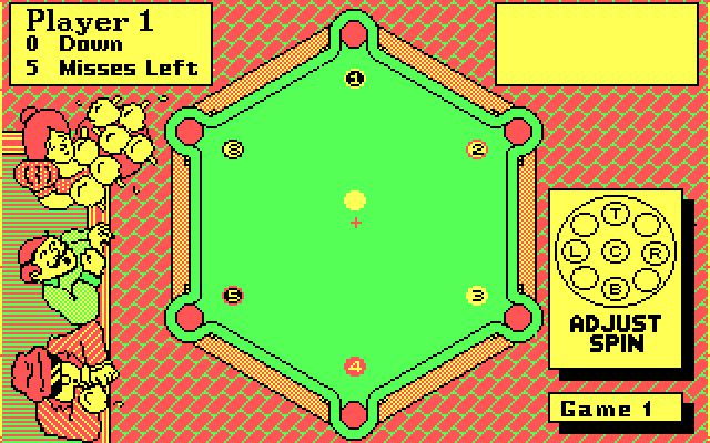 Pub Pool IBM PC/Compatibles Screenshot: Game start.