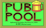 Pub Pool for IBM PC/Compatibles - Title screen.