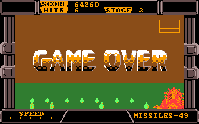 After Burner II IBM PC/Compatibles Screenshot: Game over.