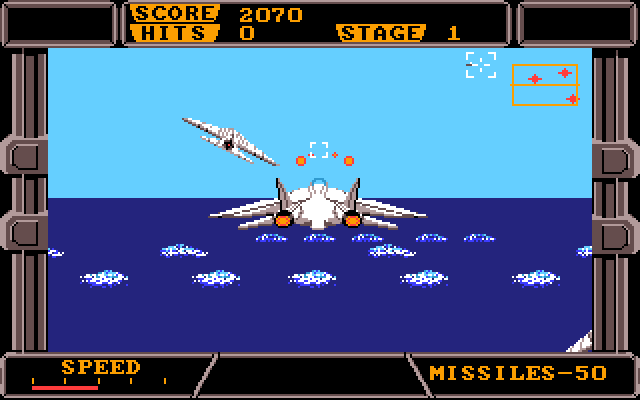 After Burner II IBM PC/Compatibles Screenshot: Fighting enemy planes.