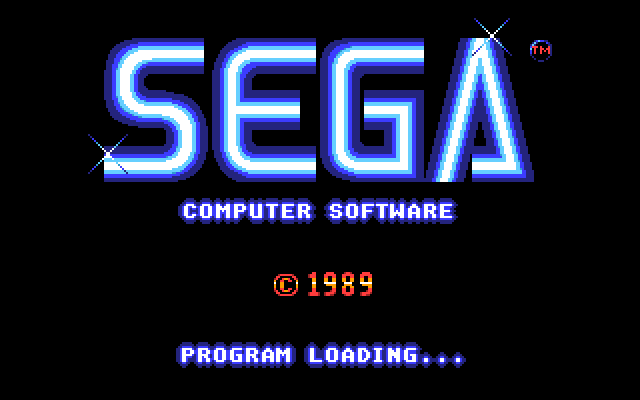 After Burner II IBM PC/Compatibles Screenshot: SEGA logo / loading screen.