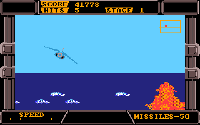 After Burner II IBM PC/Compatibles Screenshot: Crashed!