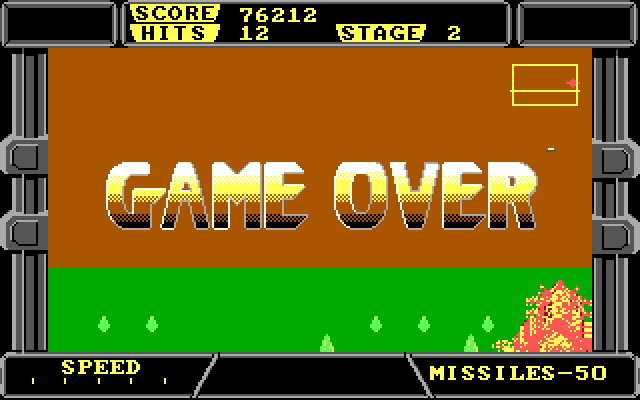 After Burner II IBM PC/Compatibles Screenshot: Game over.