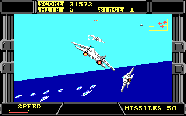 After Burner II IBM PC/Compatibles Screenshot: Careful, don't get hit...