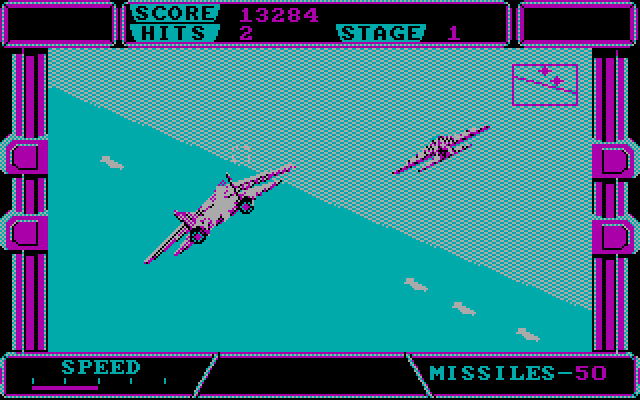 After Burner II IBM PC/Compatibles Screenshot: Dodging enemy planes...